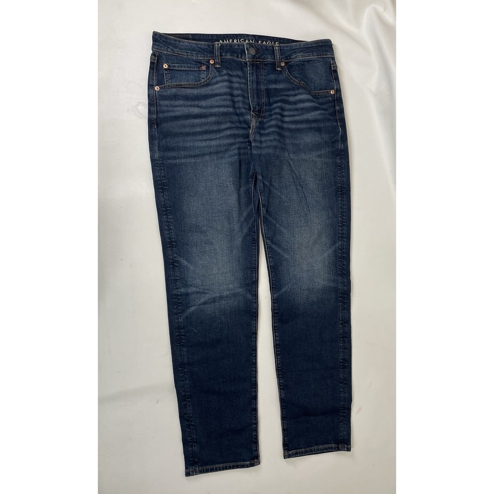American Eagle Airflex Athletic Fit Stretch Jeans Mens‎ Size 34x34 HEMMED 32"